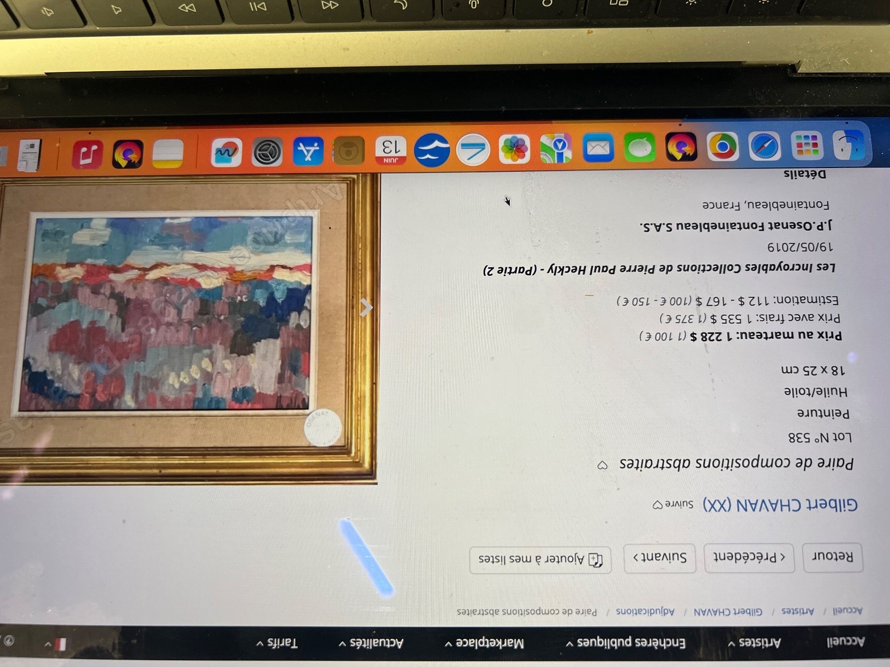 Dipinti: PEINTURE ORIGINALE SIGNÉE GILBERT CHAVAN DATÉE 1972 – Usato da Genève venduto da Qanil77 9