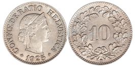 10 Rappen von 1925 (Stempelglanz)