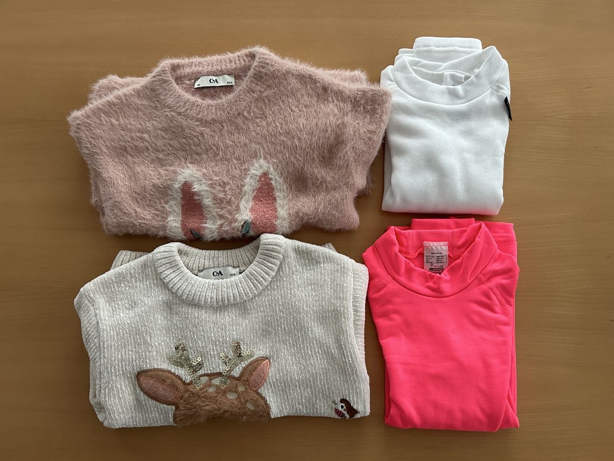 Lotti & Set di vestiti: 2 warme Pullovers / 2 Thermoshirts Mädchen Gr. 116 – Nuovo (secondo la descrizione) da Forch venduto da CorinneB-K