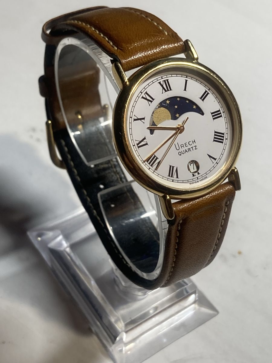 Orologi: Urech Quartz mit mondphase 32 mm – Usato da Glattbrugg venduto da vintagemania 1