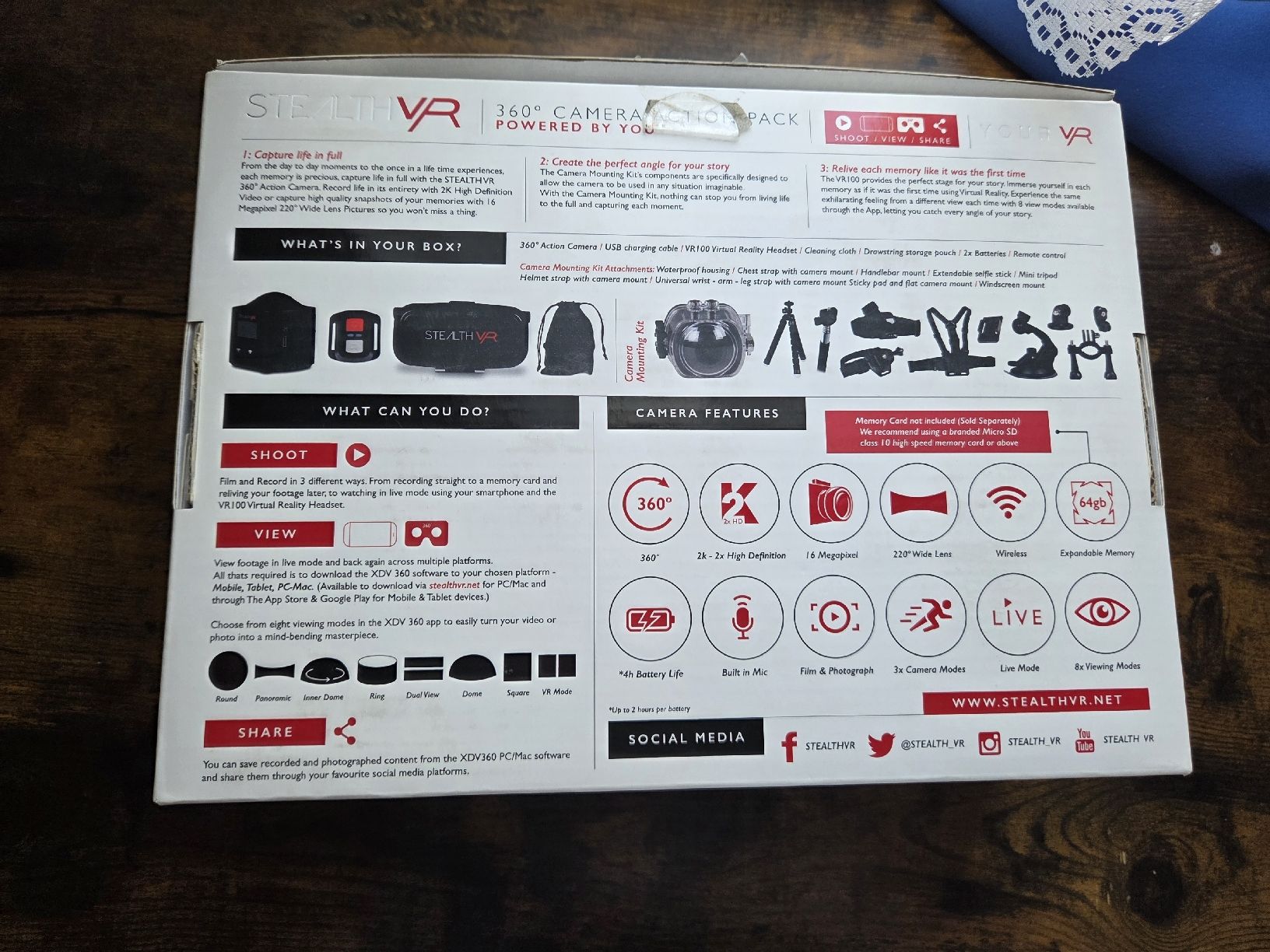 Action Cam: Stealth VR 360 Camera Action Pack with Accessories – Neuf (Voir description) à Winterthur par Maricels_Boutique 2