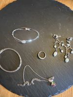 Silberschmuck Set: Kette, Ring, Armband, Ohrringe