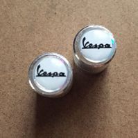 Vespa Ventilkappen Valve Ventil Kappen silber 2er Set