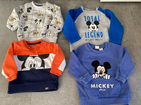 4 süsse Disney Mickey Sweatshirt Pulloverli,Gr.74(6-9Monate)