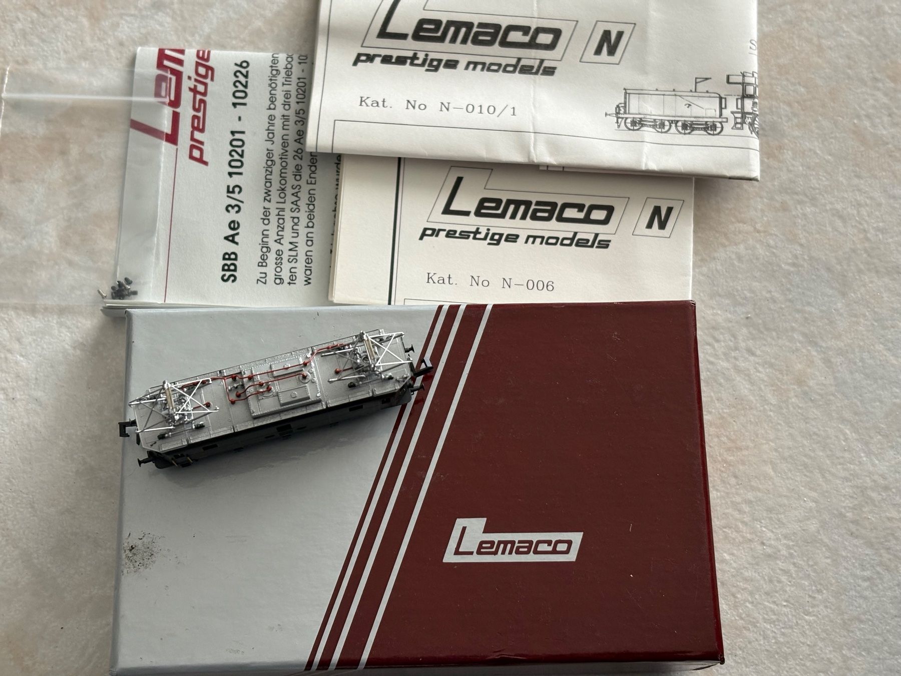 Lemaco Modellini di ferrovie: Lemaco N-006 Elok Ae 3/5 10210 SBB Messing – Nuovo (secondo la descrizione) da Hauterive NE venduto da eriamch 1