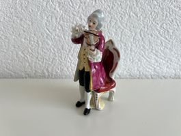 Antike Porzellanfigur Capodimonte Musiker Geige Stil Rokoko