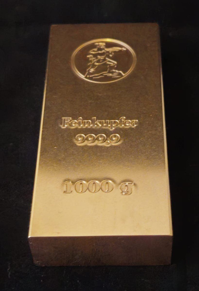 Edelmetalle: Feinkupfer Barren 999,9 - 1000 g – Neu und originalverpackt aus Rümlang von Hyperflyer