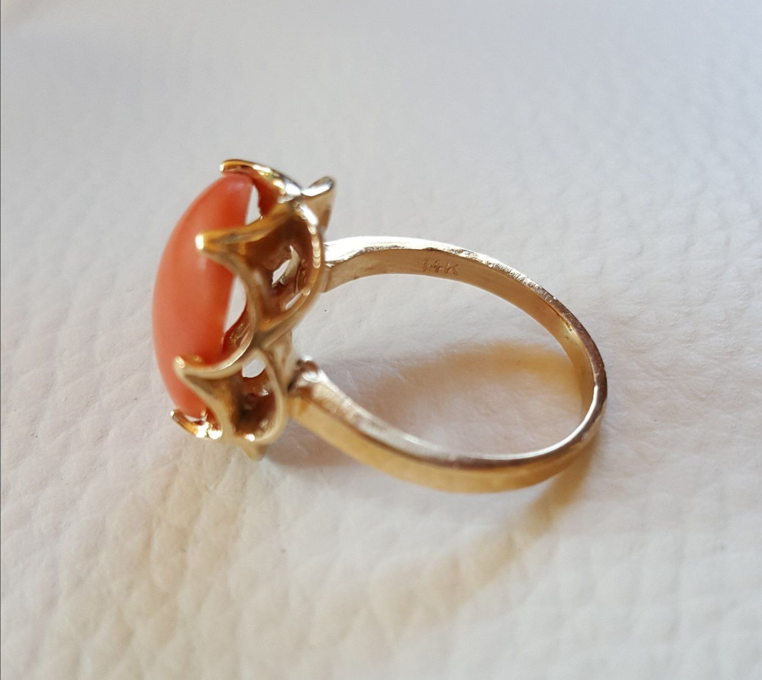Anelli: Massiv 585 Gold Ring Mit Koralle – Usato da Wald ZH venduto da Dasilver 6