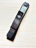 Swatch Uhrenarmband schwarz grau Textil