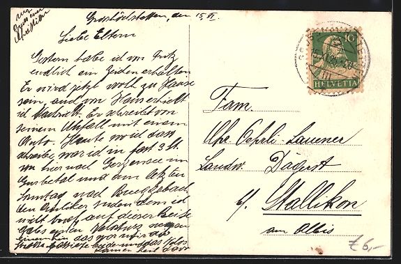 Cartoline postali: AK Grosshöchstetten, Blick auf den Ort – Usato da Berlin venduto da bartko-reher 1