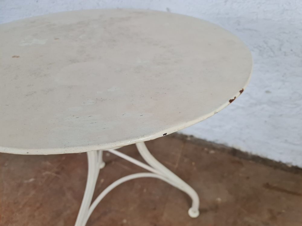 Antiker Jungendstil Eisen Gartentisch rund 70cm Kaufen auf Ricardo