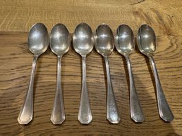 6er Set versilberte Löffel Christofle America