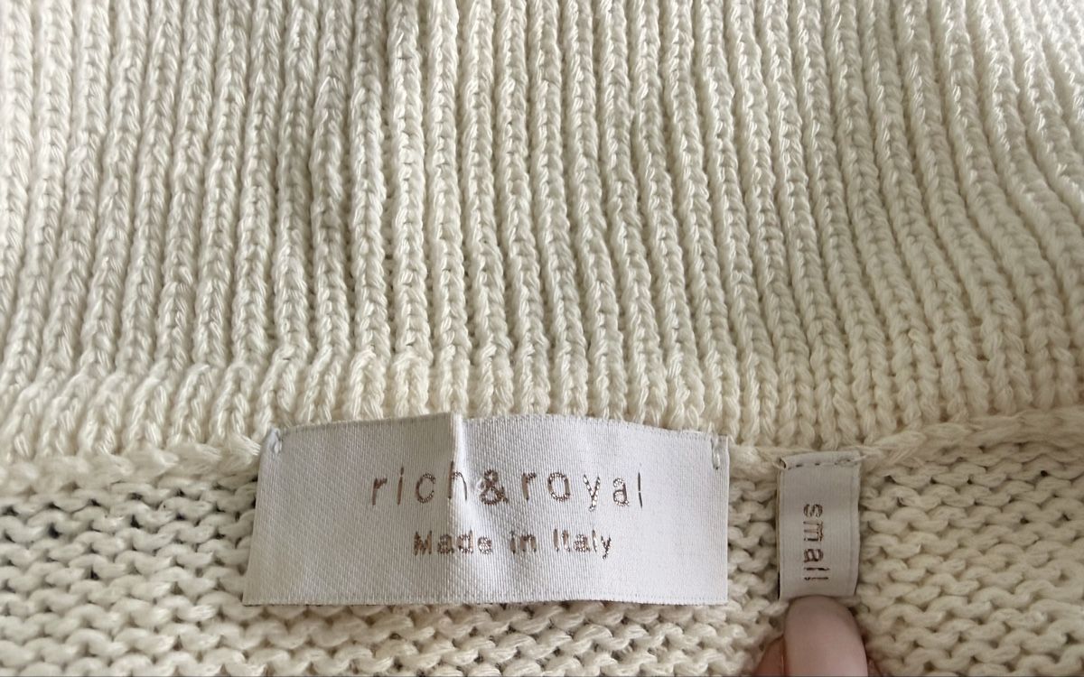 Rich & Royal Maglioni & Felpe: Rich & Royal Pullover gestreift beige weiss Gr S Pulli  – Usato da Staad SG venduto da Chirrari 2