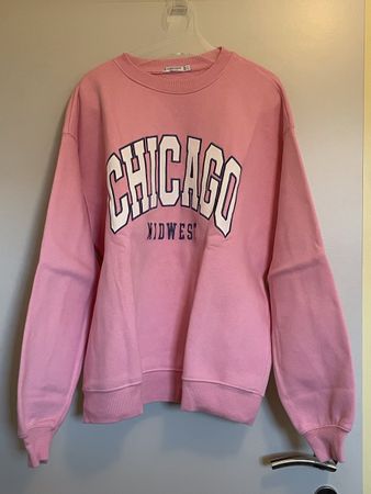 Pull oversize rose Stradivarius Chicago - Taille S NEW