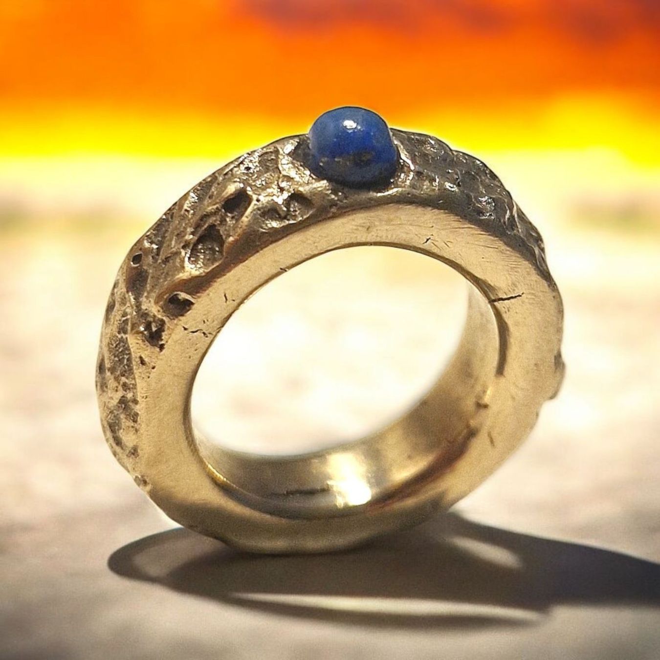 Ringe: Wilder Ring Bronze & Lapislazuli, Gr. 54 – Neu und originalverpackt aus Aarau von Schmuckhoehle_MD 5