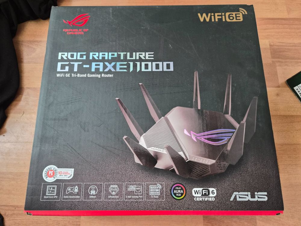 Tri-Band Gaming Router Asus ROG Rapture GT-AXE11000 WiFi 6E (Gebraucht ...