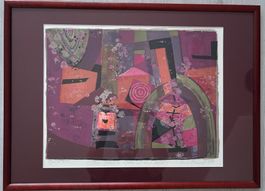 Irma Bamert (1925) Abstrakte Lithographie, Galerienachlass