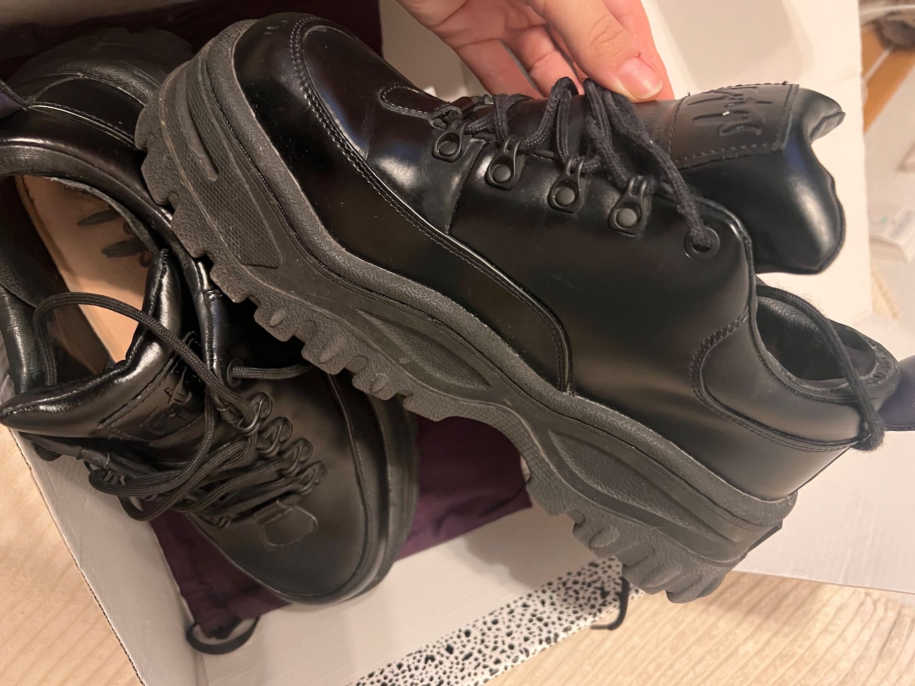 Scarpe da uomo: Eytys Angel Black Leather / cuir noir – Nuovo (secondo la descrizione) da Sion venduto da dal_gv6l