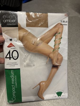 Collants Ellen Amber 40den couleur porcelaine S / M neuf
