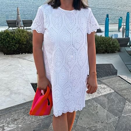 Jake's Kleid weiss mit Lochstickerei Grösse XL guter Zustand