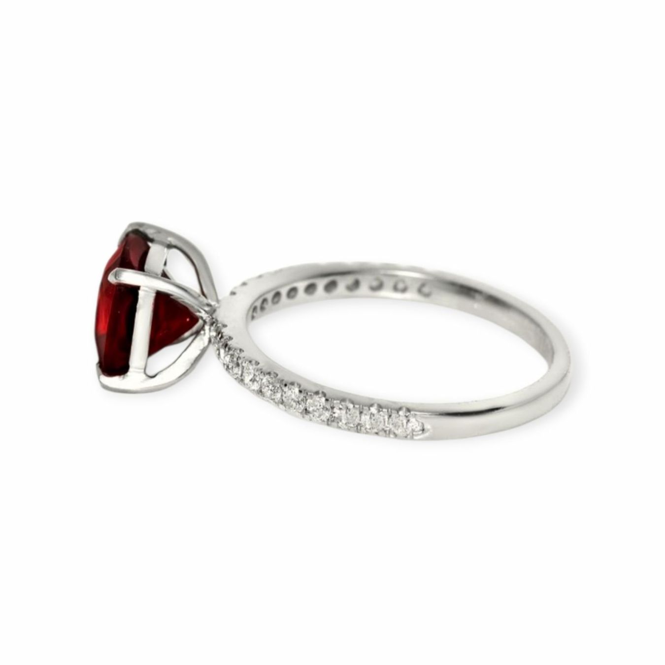 Anelli: Granat-Ring 14k Weissgold 2,61ct – Nuovo e nell'imballaggio originale da Illnau venduto da Juwelier_Mahler_GmbH 2