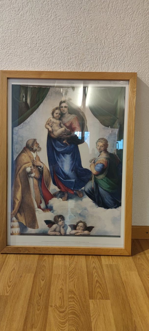 Foto & Immagini: Kunstdruck "Sixtinische Madonna" mit Rahmen – Usato da St. Gallen venduto da Sebastian_Gibas