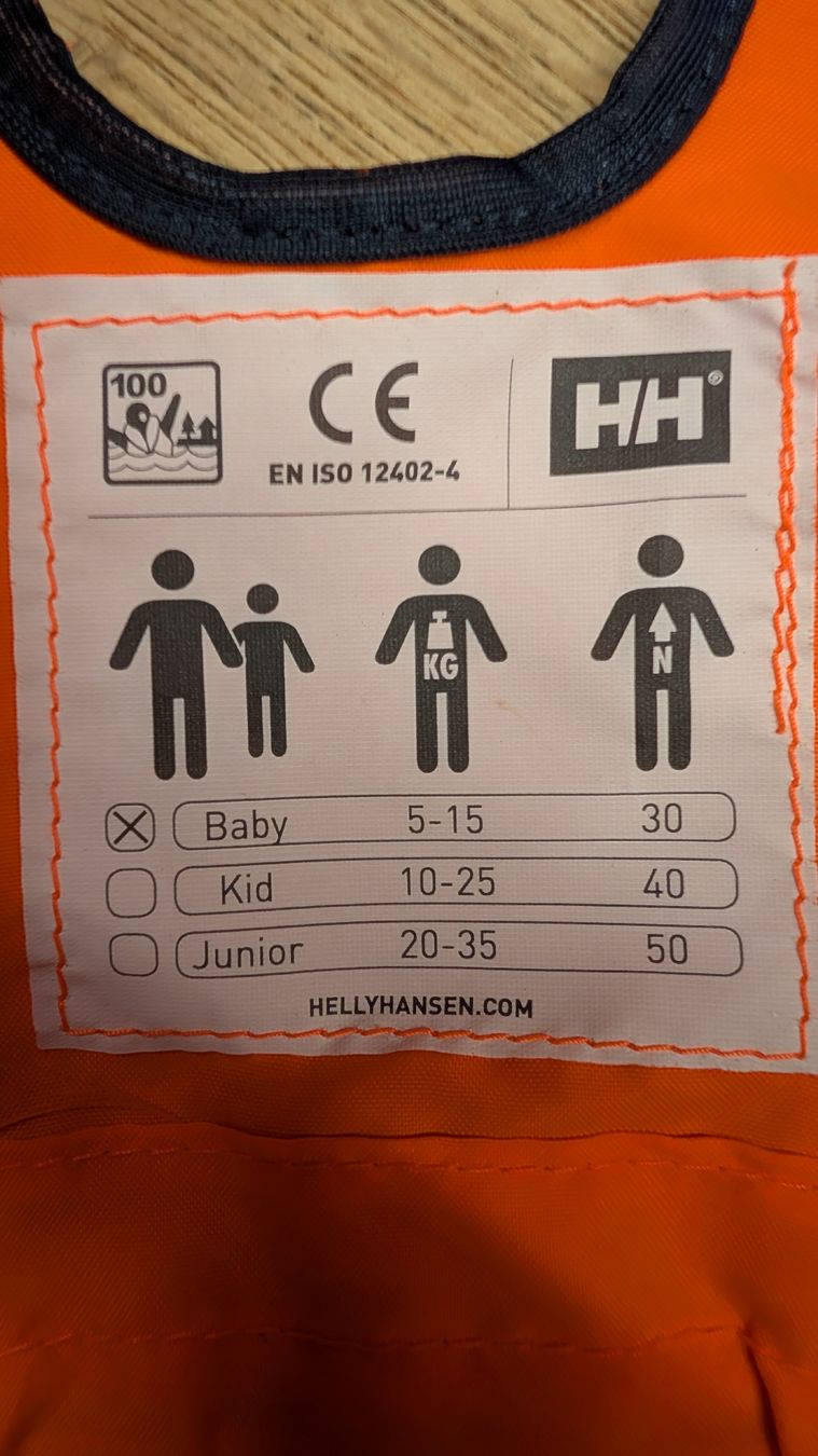 Helly Hansen Schwimmwesten: Rettungsweste Helly Hansen Baby orange  – Neu (gemäss Beschreibung) aus Hüttlingen von Remalimo 2