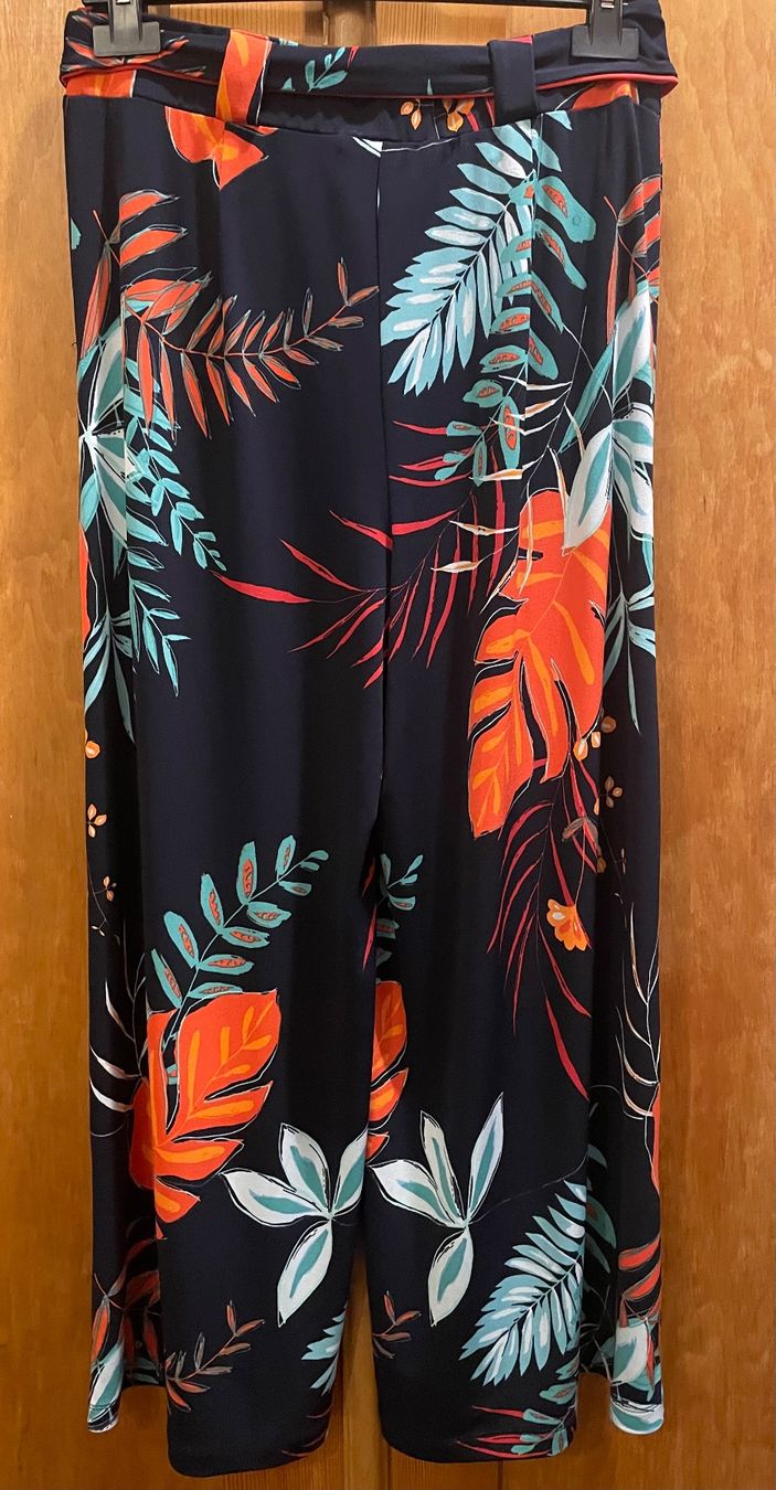 Pantaloni: Frank Lyman Hose bunt Blumenmuster, weit, Gr. 36, eher 38 – Usato da Uster venduto da jelk 3