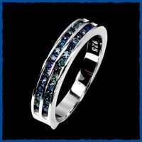 ♛ Zierlicher Saphir 925 Silberring