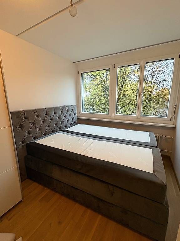 Betten: Boxspringbett 160x200 Grau Samt – Gebraucht aus Zürich von ana_pn7k 2