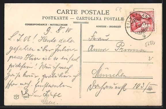 Cartoline postali: AK Silvaplana, Teilansicht, 1910 – Usato da Berlin venduto da bartko-reher 1