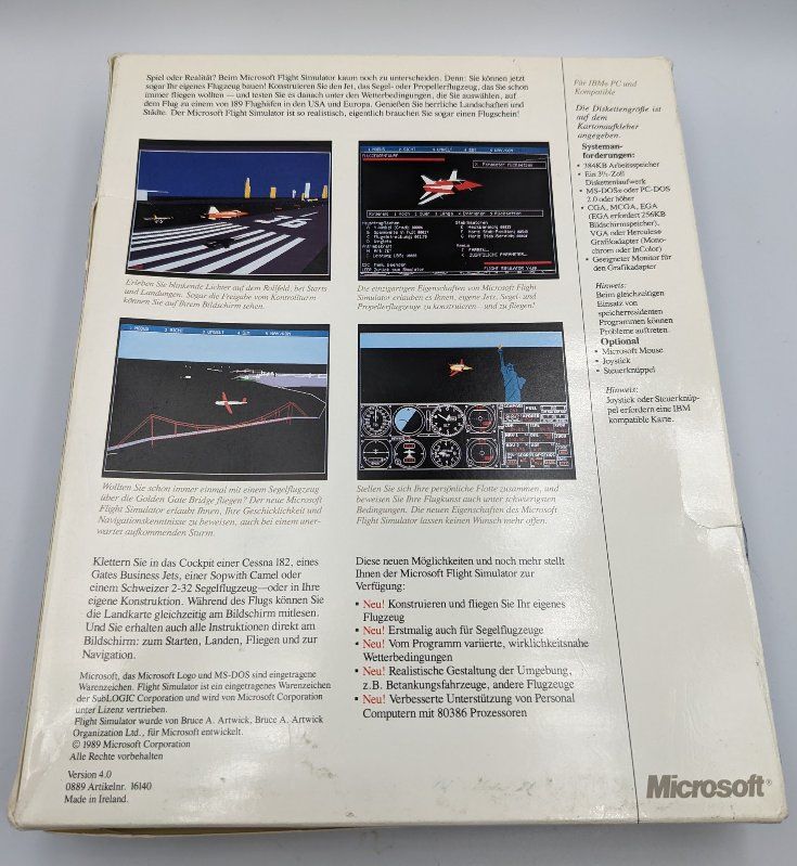 Microsoft Giochi: Microsoft Flugsimulator / Flight Simulator 4.0 Bigbox – Usato da Bad Ragaz venduto da MR_BR 1