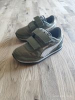 Puma Turnschuhe Kinder Grösse 28 Khaki mit Klettverschluss