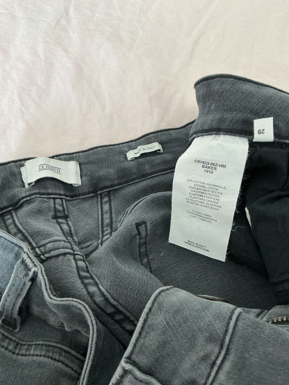 Closed Jeans: Closed graue Jeans Gr. 29 Fransen – Usato da Dietlikon venduto da Smonny 2