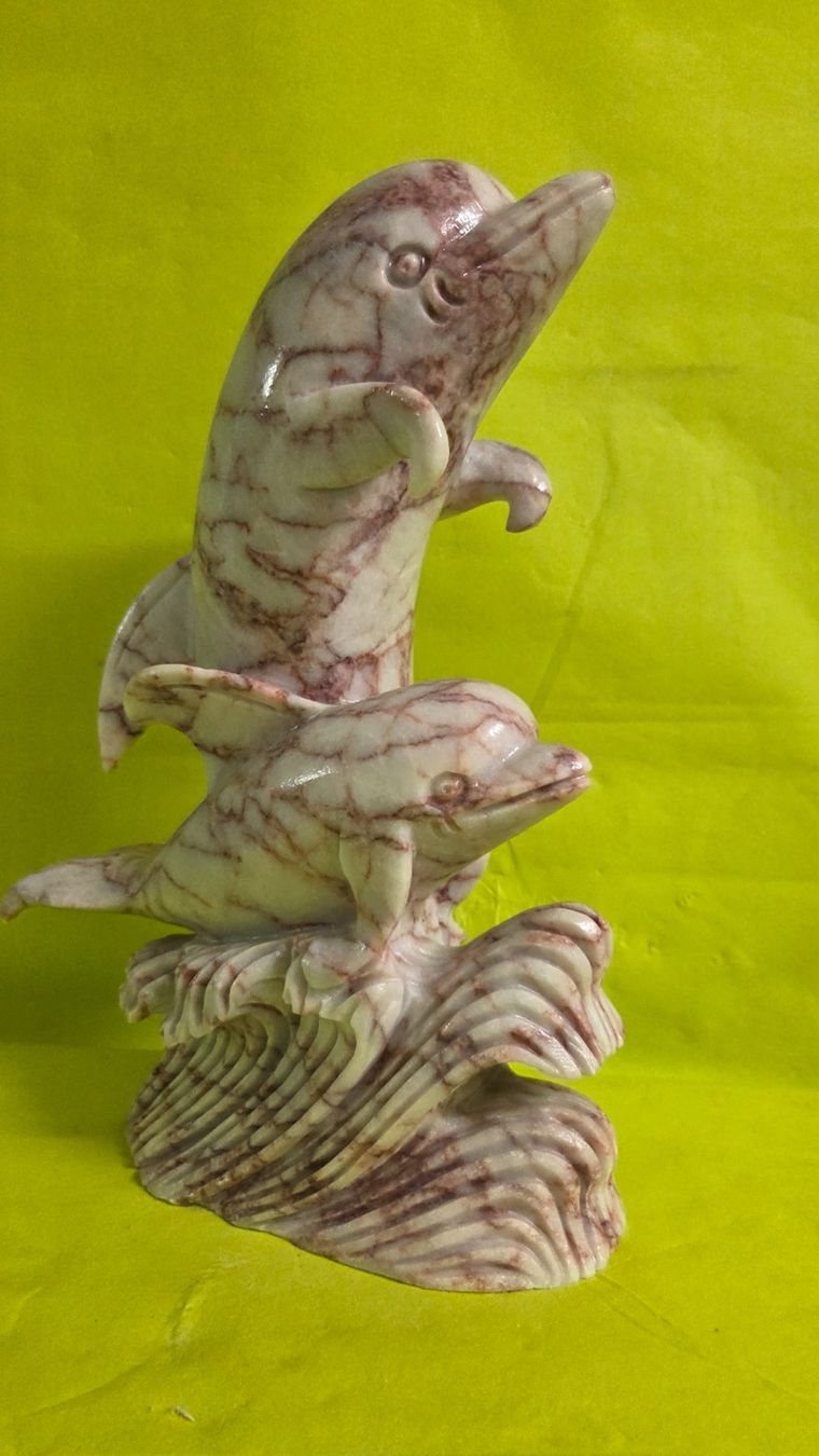 Sculture & Statue: Delfine 30cm aus Marmor – Nuovo (secondo la descrizione) da Roggliswil venduto da Mabelco