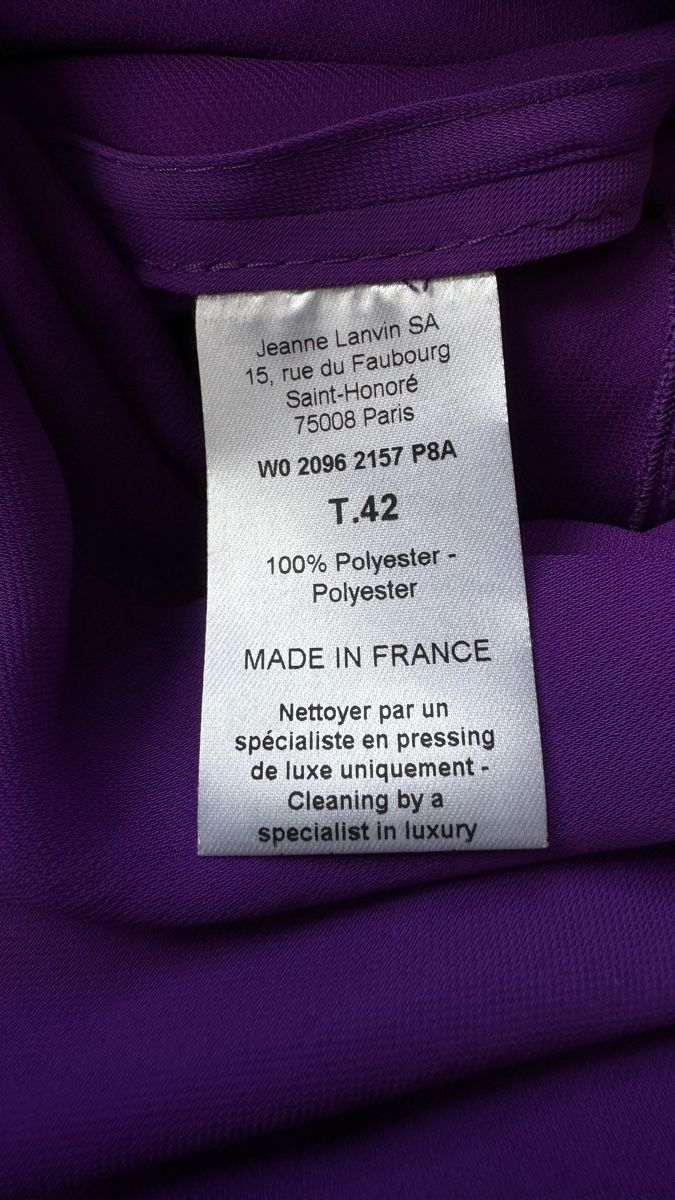 Lanvin Kleider: Lanvin Kleid Paris violett 100 % Polyester – Gebraucht aus Zollikon von rundbsurf 2
