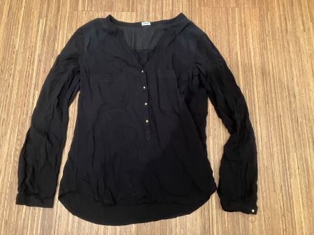 Schwarze Bluse mit langen Ärmeln, Grösse 34/36, Pimkie 🛍️