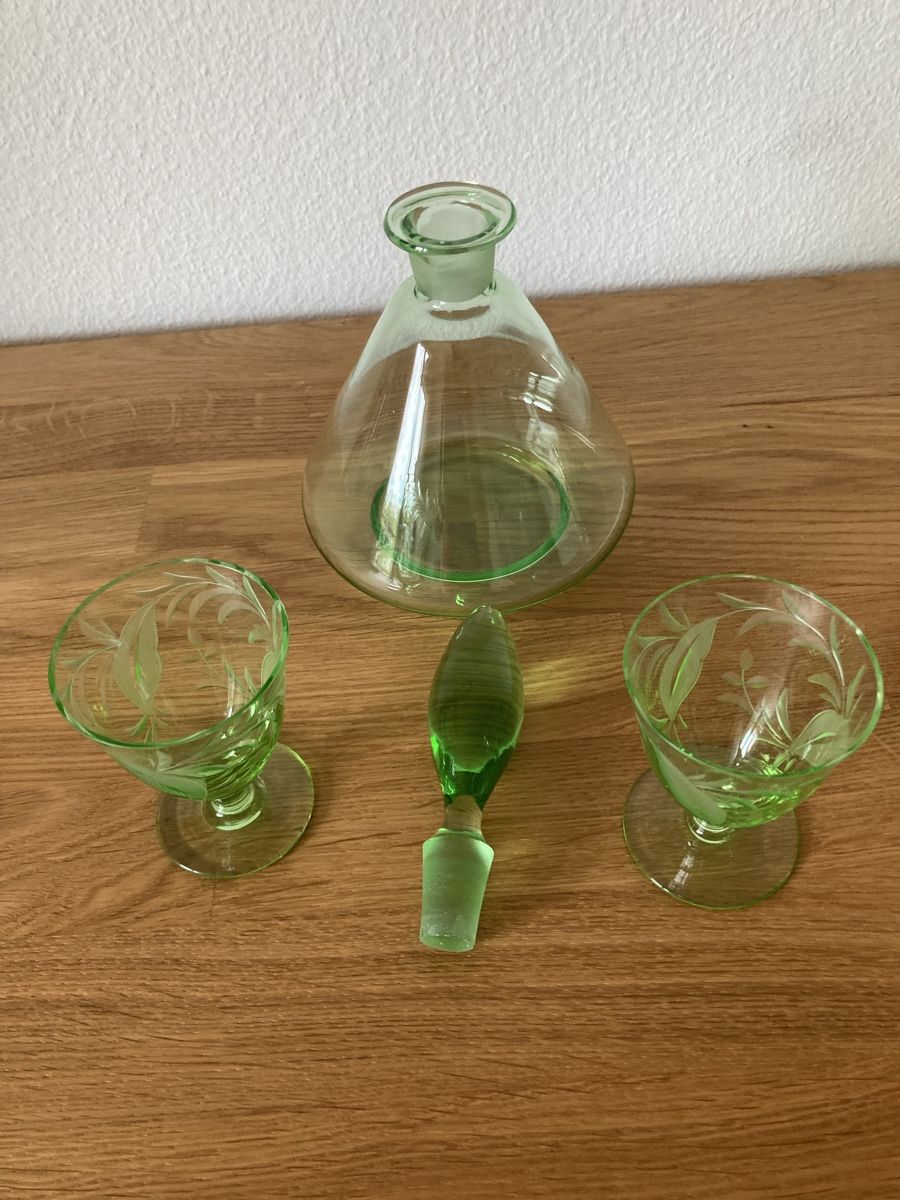 Gläser: Glaskaraffe mit 2 Gläsern – Gebraucht aus Fribourg von ren_g8n9 1