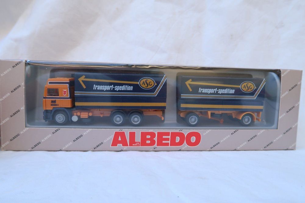ALBEDO HERPA HO 1/87 Camion Mb Mercedes Eurocab Remorque Beer
