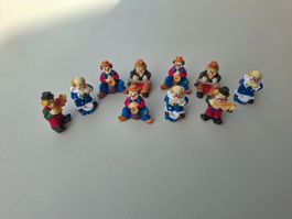 10 kleine Clown Figuren Musikanten Set gebraucht