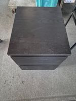 Nachttisch Schubladenelement schwarz Holzfurnier mit 2 Sc...