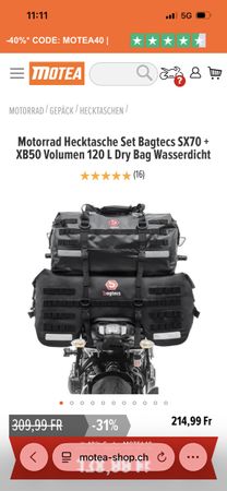 Bagtecs Hecktasche Set 120l