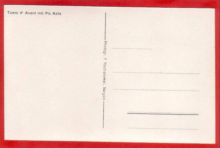 Cartoline postali: TUORS D'AVANT – Usato da Grüningen venduto da Kartenlaube 1