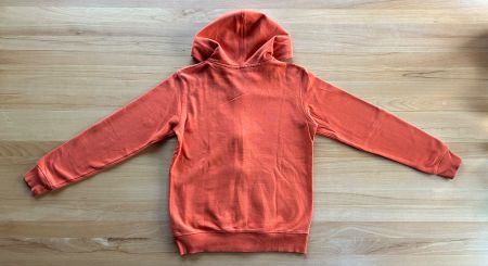 Orangener Kinder-Zipperpullover Grösse 170