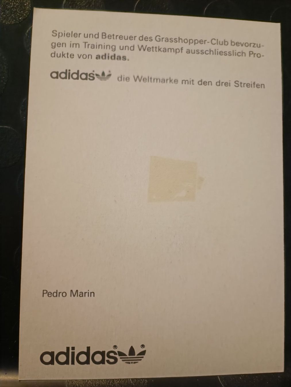 Autogramme: Pedro Marin - 80/90er Jahre - GC – Gebraucht aus Menziken von Artographs 1