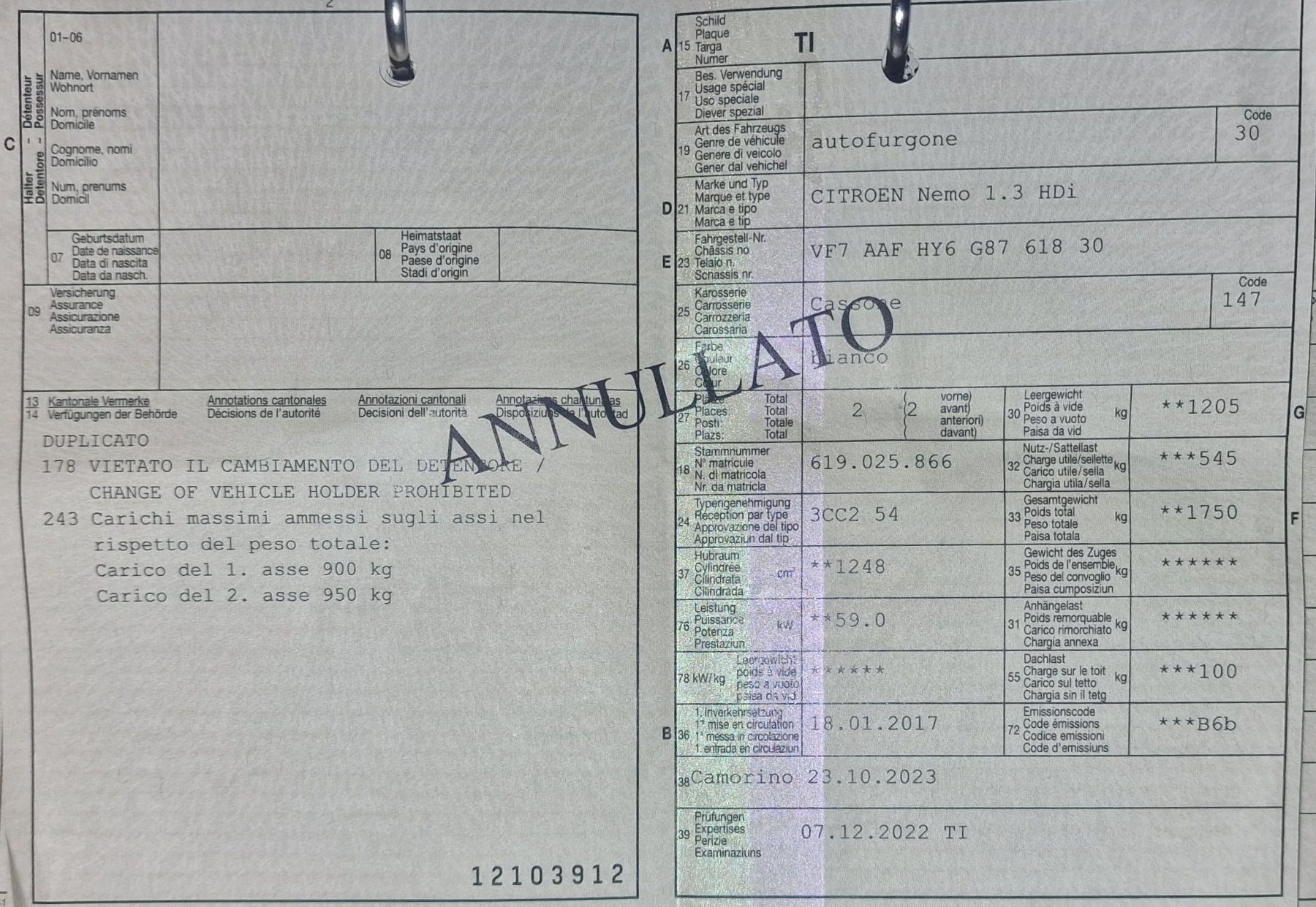 Citroën Veicoli commerciali: Citroën Nemo 1.3 HDI – Usato da Giubiasco venduto da AUTOTECNICA 9