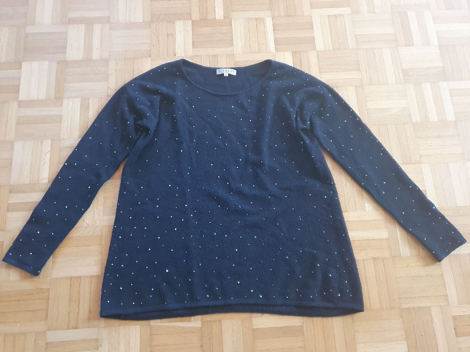 Maglioni & Felpe: Kaschmirpullover, Pullover 100% Kaschmir, schwarz, Strass, M – Usato da Neuhausen venduto da mamanti024