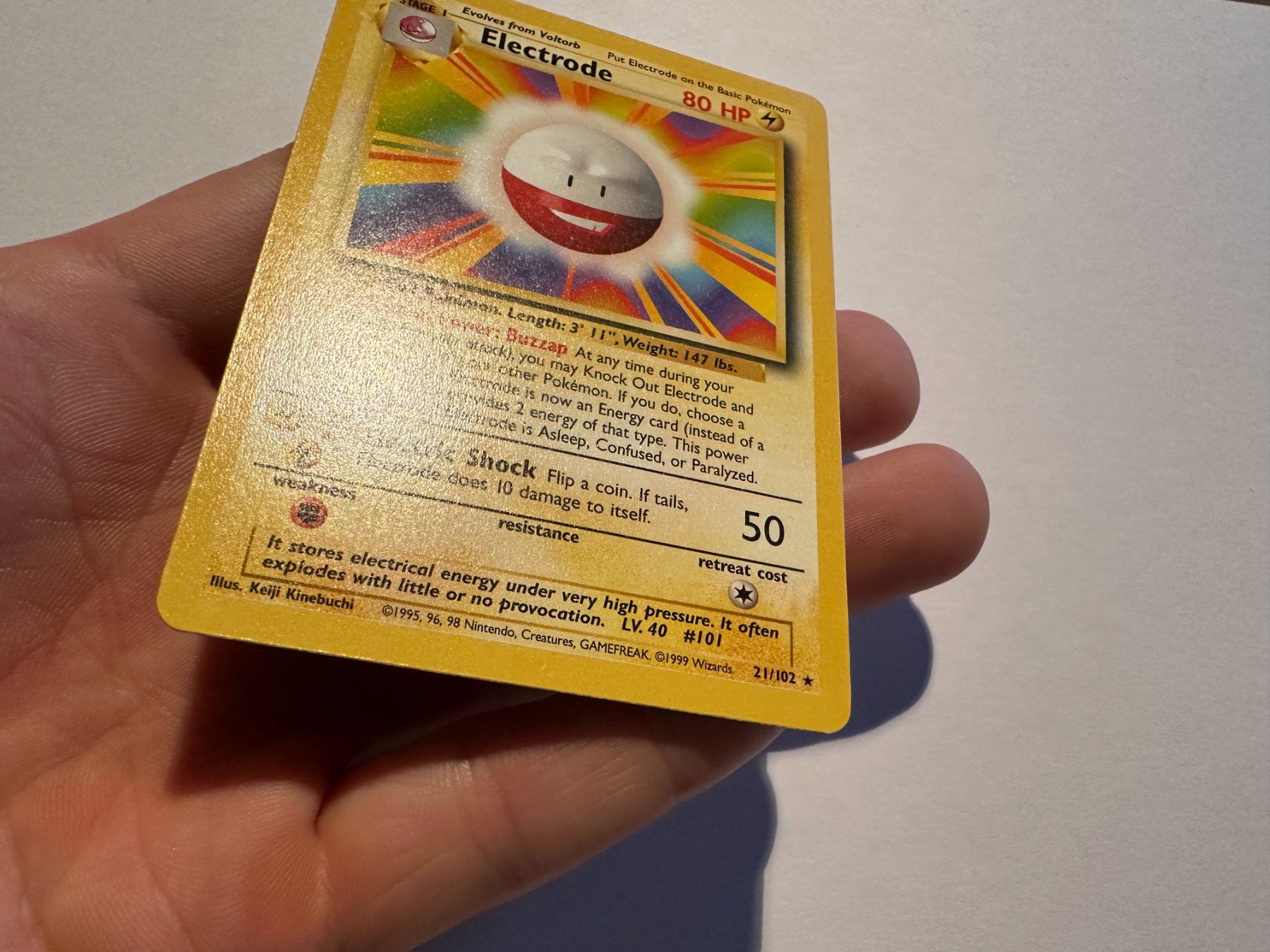 Pokémon Carte collezionabili: Electrode non holo Base EN – Usato da Hagendorn venduto da Pokecollectorch 2