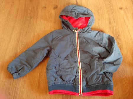 Wendejacke Kinder blau rot mit Kapuze gebraucht