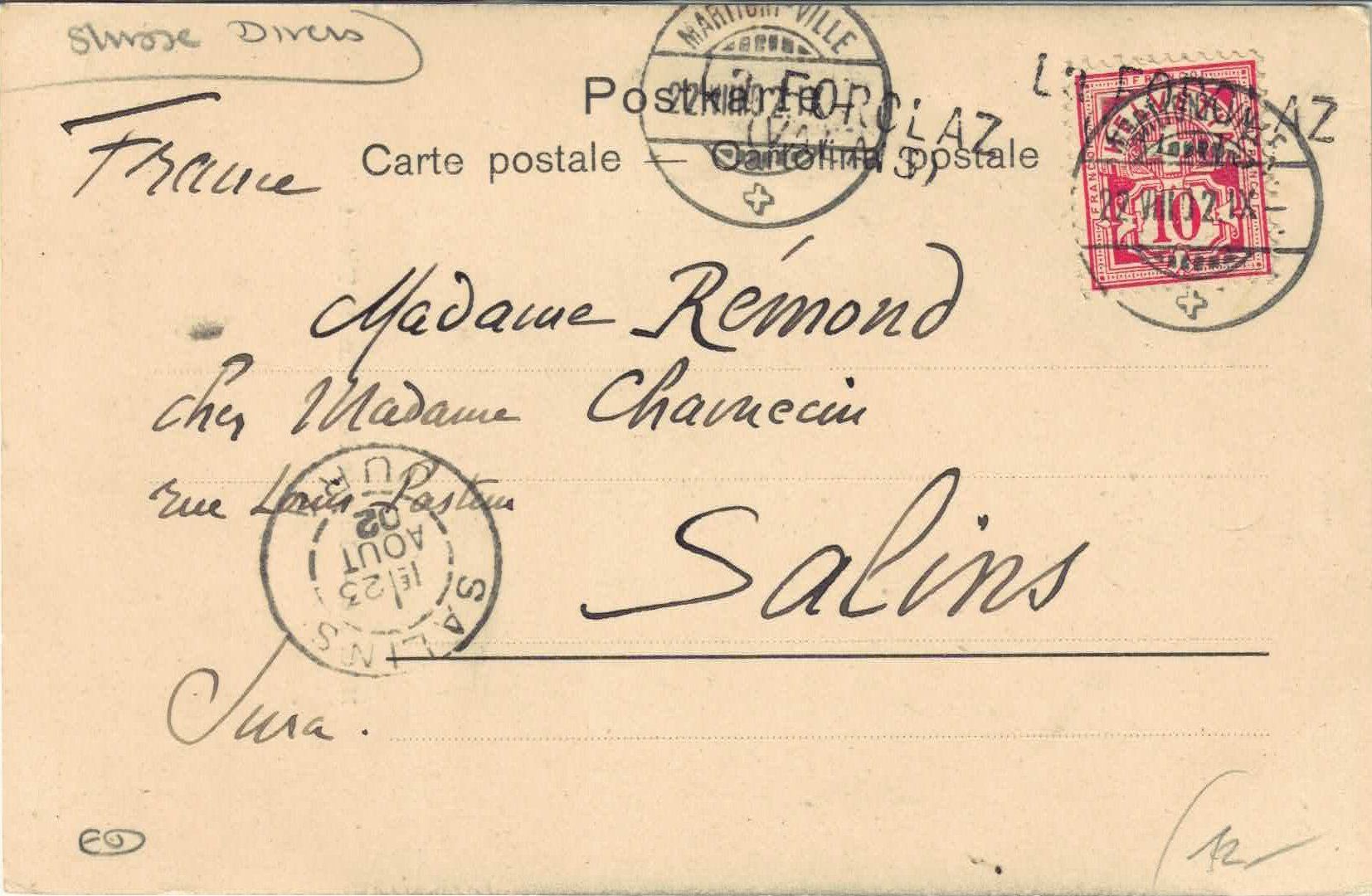 Cartoline postali: Entree du ravin de Trient – Usato da Ettingen venduto da Kartenplanet 1